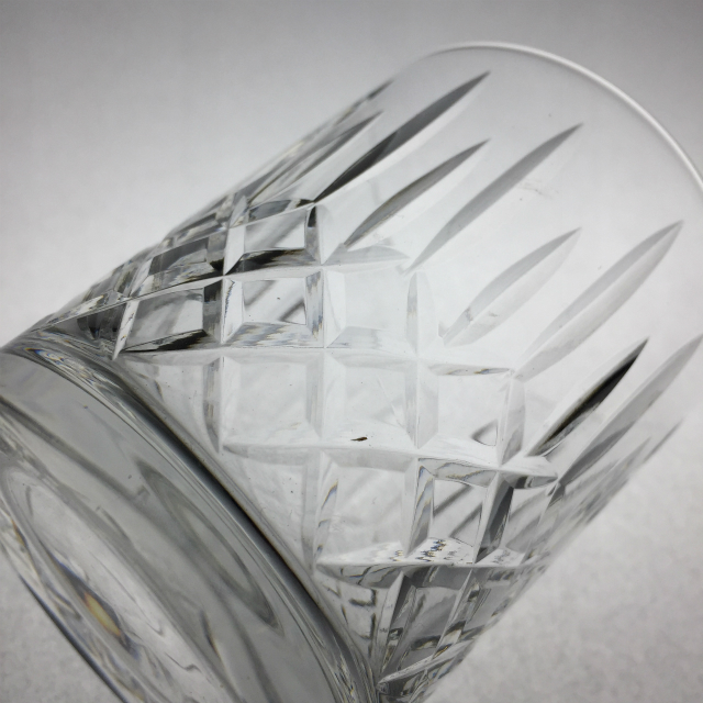 エジンバラ・クリスタル「カット文 ウイスキーグラス（小）高さ7.6cm