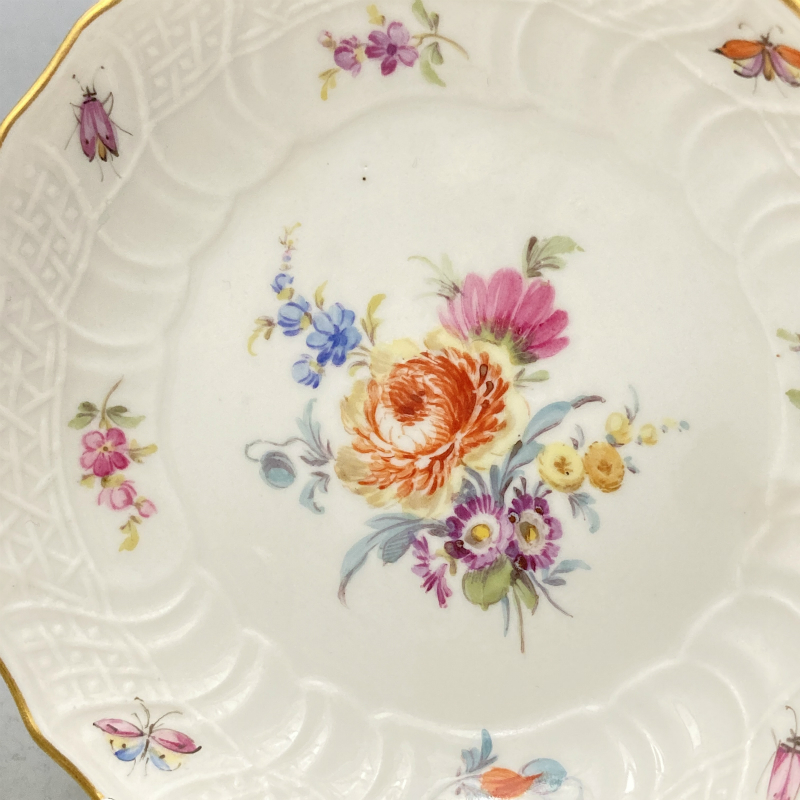 マイセン「花蝶文 カップ&ソーサー」《アンティックかとう》