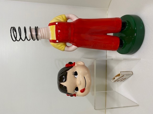 大きい☆不二家☆ペコちゃん☆陶器製☆首ふり☆人形 高さ 31．0cm