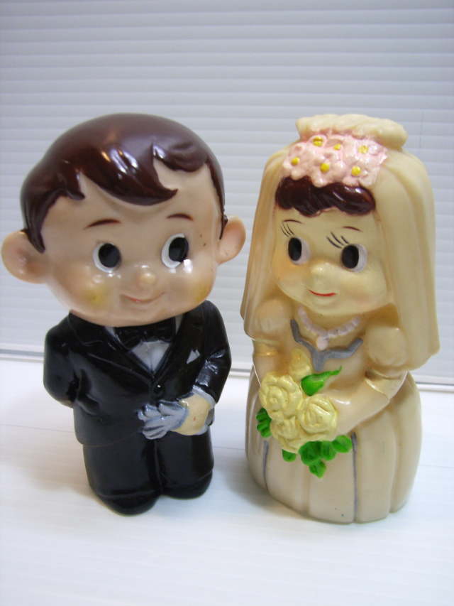 2体セット☆第一銀行 花嫁・花婿 ウェディング ソフビ人形 10