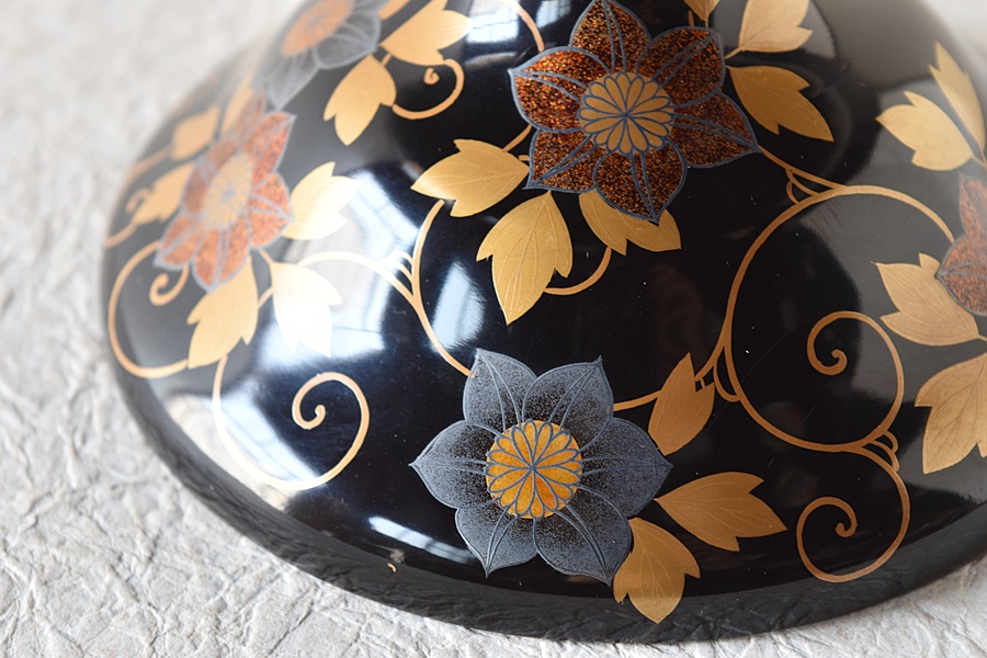 鉄線唐草蒔絵高月 - 生活骨董と古布のアンティークショップ antique TANTRA