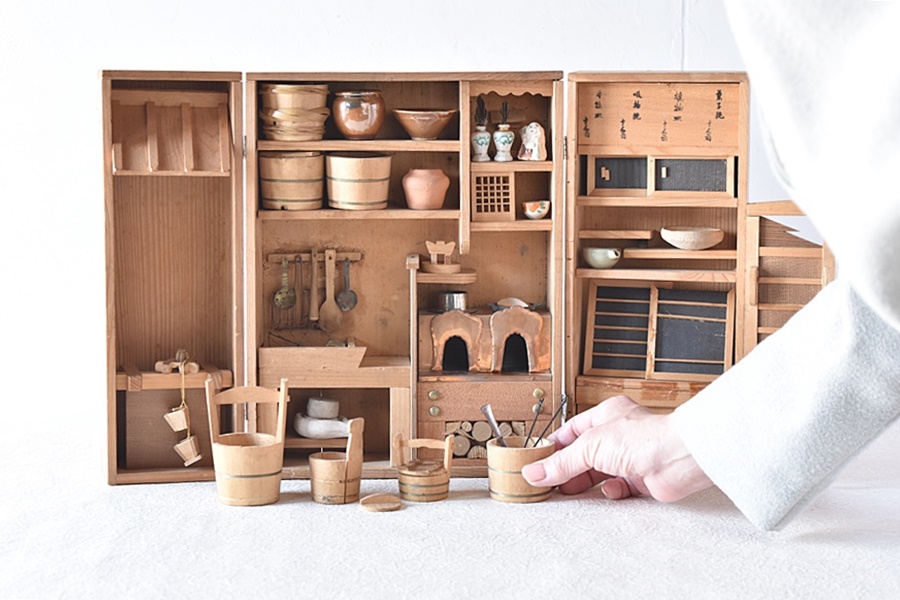 雛道具 おくどさん 台所 - 生活骨董と古布のアンティークショップ