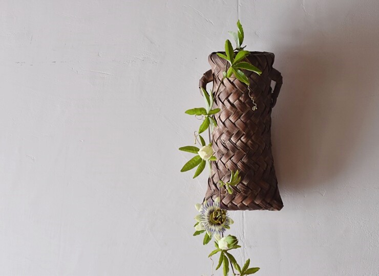 山葡萄の掛け花籠 - 生活骨董と古布のアンティークショップ antique TANTRA