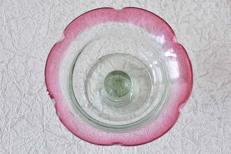 昭和レトロ 氷コップ 糸巻き 花吹雪 吹きガラス 昭和レトロ 氷コップ