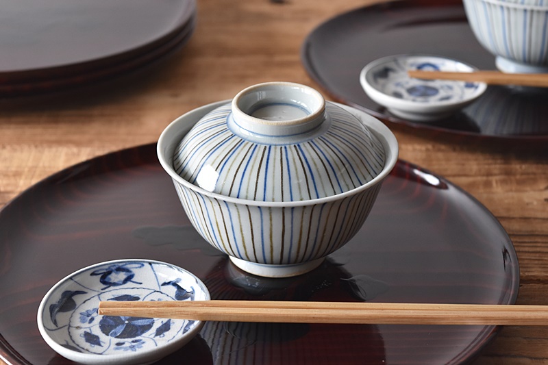 天然木製漆塗 桑名盆 かぶら盆 久村源助製 5客セット - 生活骨董と古布