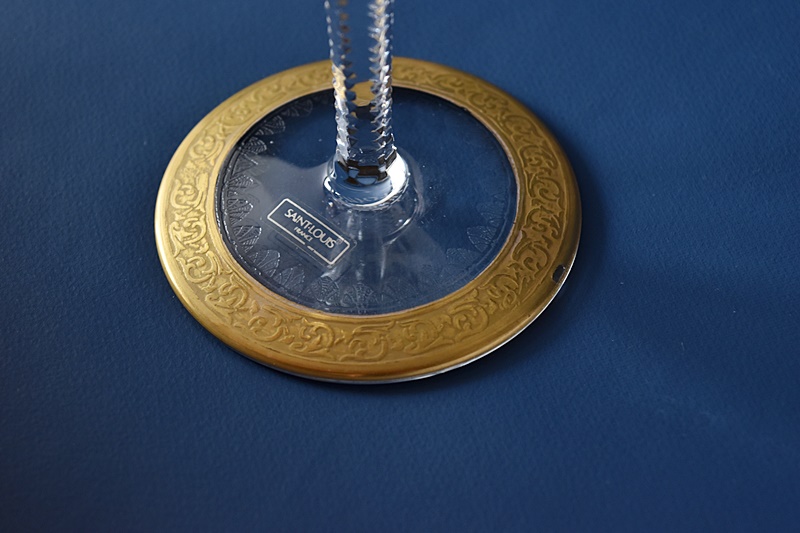 サンルイ シスル Thistle 金彩ワイングラス 2客セット saint-louis