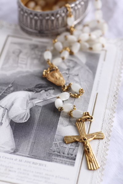 アンティークロザリオケース ルルドのマリア フランス アンティークス