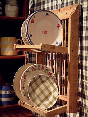 アンティークパインプレートラック イギリス 【Antiques Truffle 京都