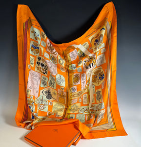 Superb Vintage 1986 French Hermés 90cm Silk Twill Scarf 