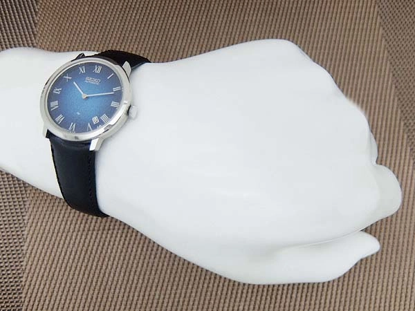 JA-2710| セイコー シャリオ 2418-0020 SS ラウンド ブルー和紙模様