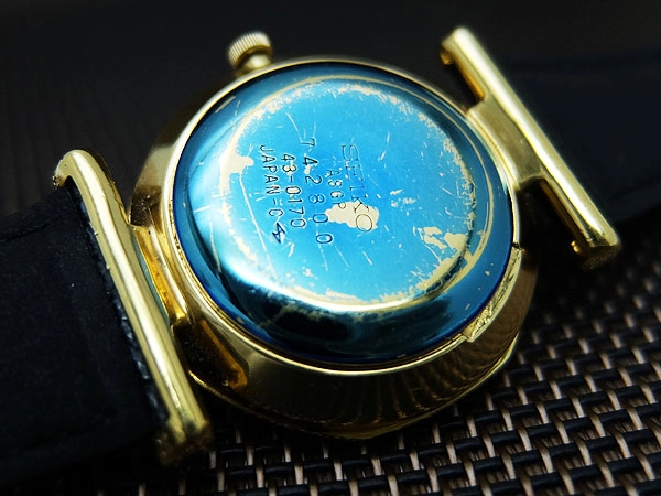 JA-2803| セイコー シャリオ 43-0170 ASGP金張り オクタゴンベゼル