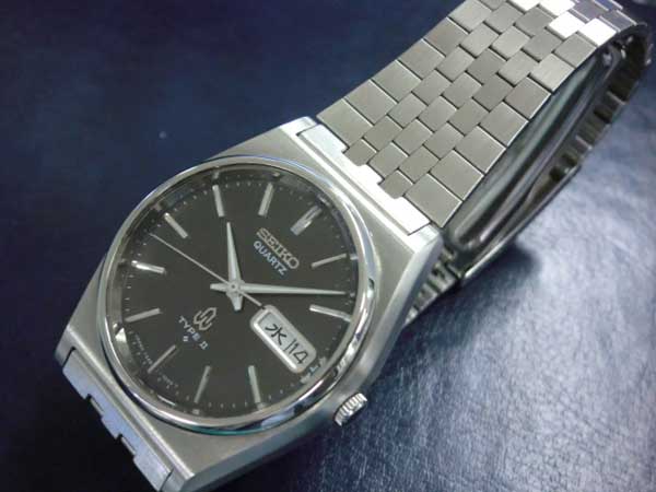 セイコー TYPEⅡ タイプ2 グレー文字盤 デイデイト オールドクォーツ