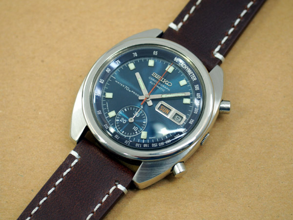 JA-0366| セイコー クロノグラフ 70m防水 機械式自動巻き タキメーター