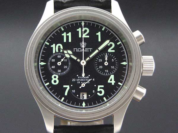 ポレオット ロシアンウォッチ クロノグラフ ロシア語表記 限定999個