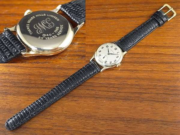 ガラード GARRARD 英国王室御用達宝飾店 ショップウオッチ 9金無垢