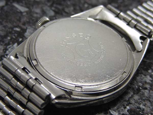 ジンスボー GINSBO ツートンダイヤル エンジンターンドベゼル 手巻き