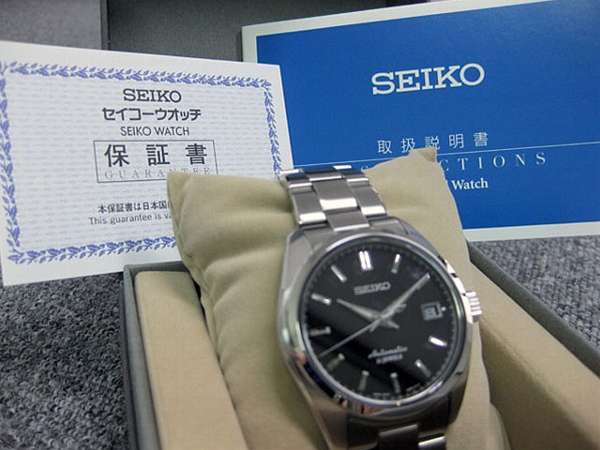 セイコー SEIKO メカニカル メンズ 機械式 ブラック SARB033 保証書
