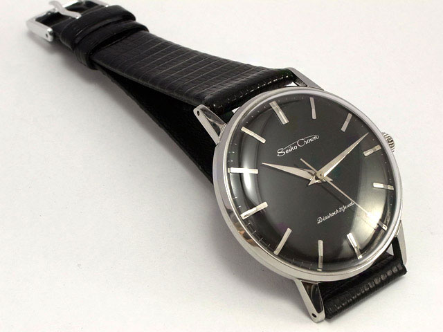 セイコー クラウン ブラック文字盤 SSケース | アンティーウオッチマン
