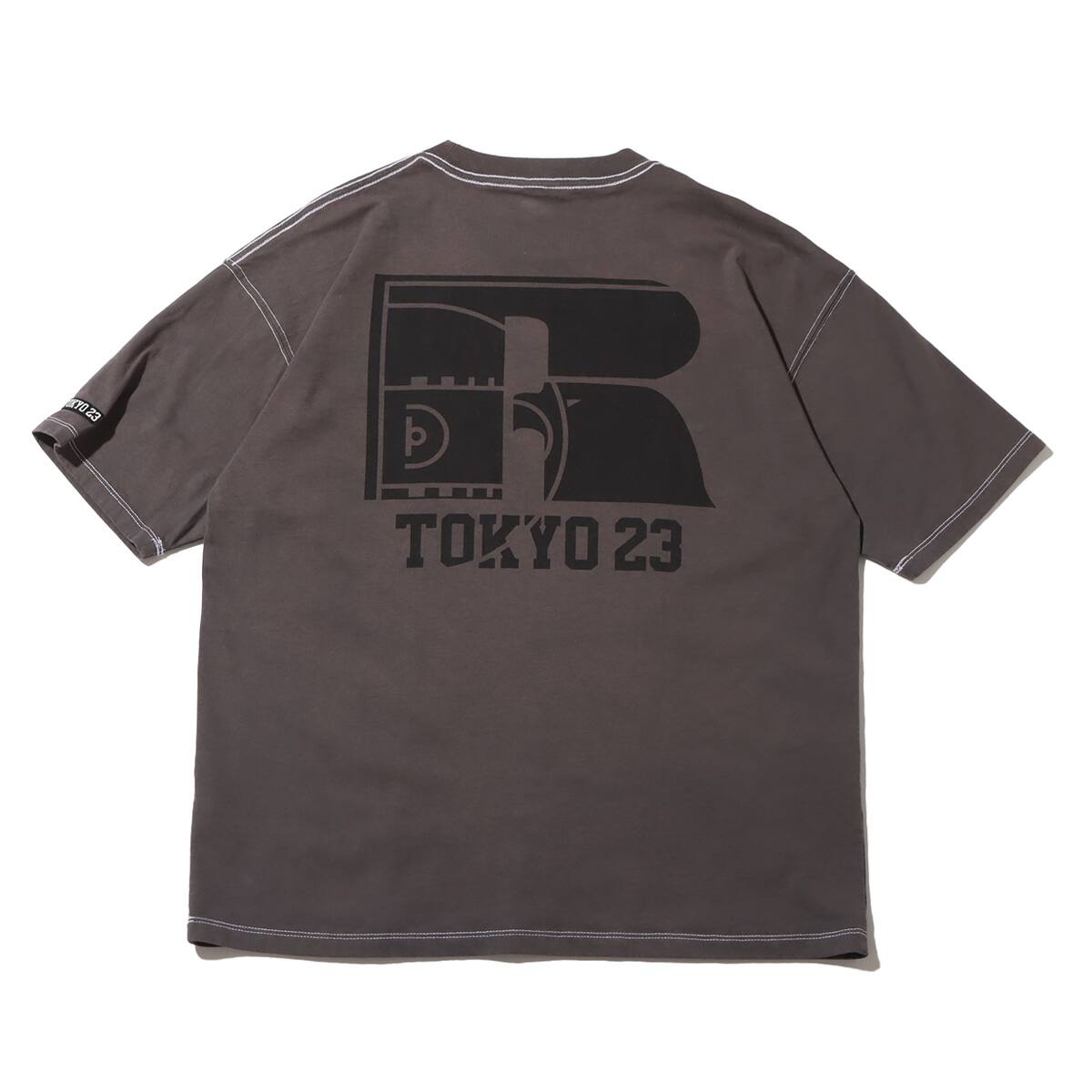 TOKYO 23 x RUSSELL ATHLETIC AGING WASH TEE CHARCOAL（トウキョウ23