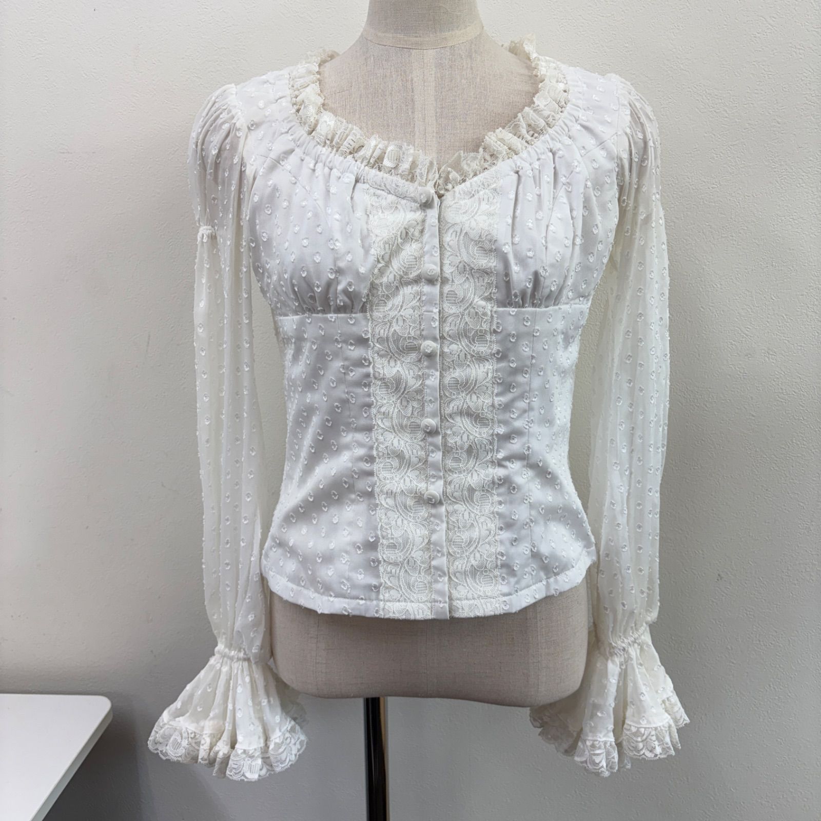 かみん様 フラメンコ 衣装 ソニアジョーンズトップス ホワイト サイズ3