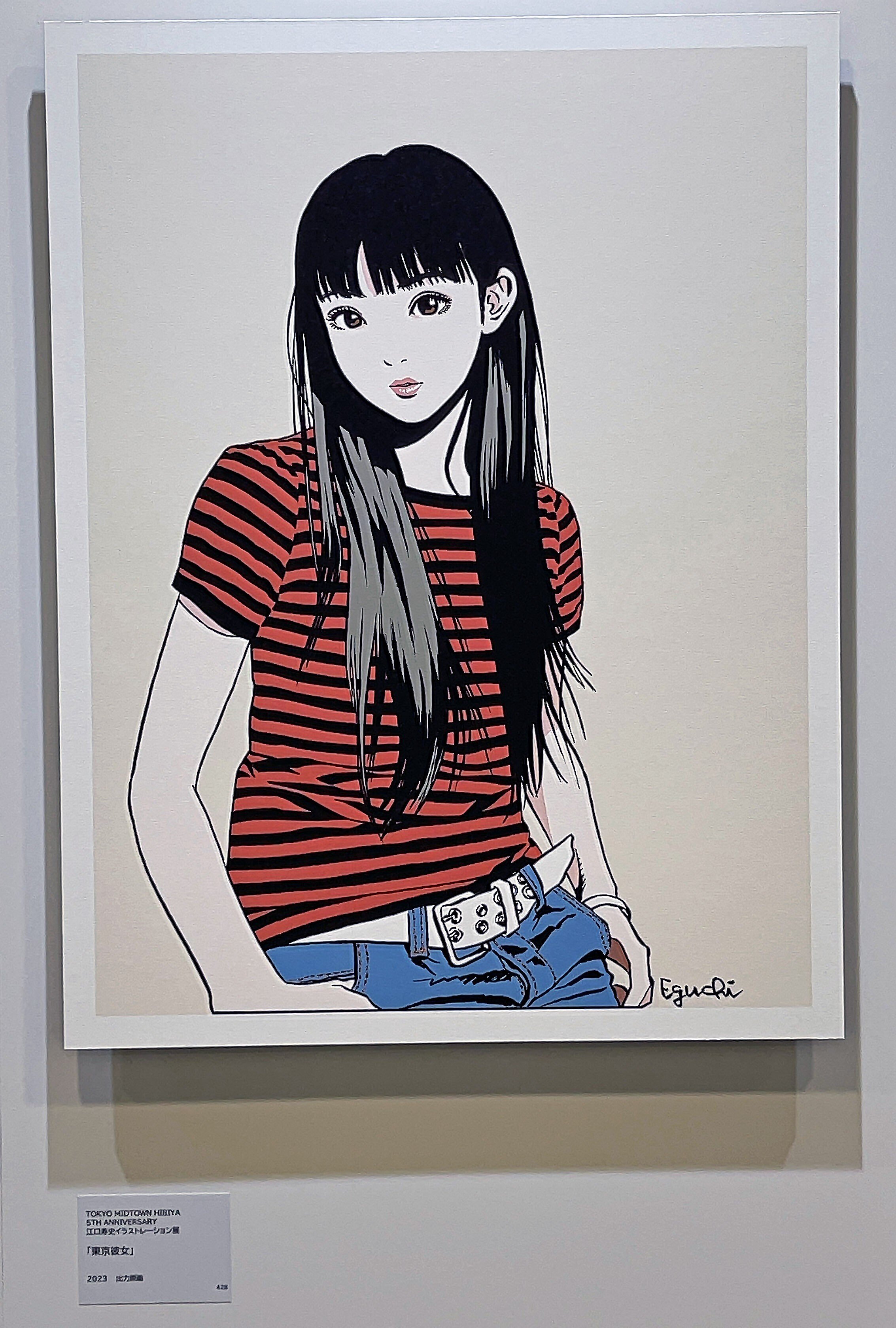 江口寿史 版画（ジークレー） 限定100部 『彼女2（large ver