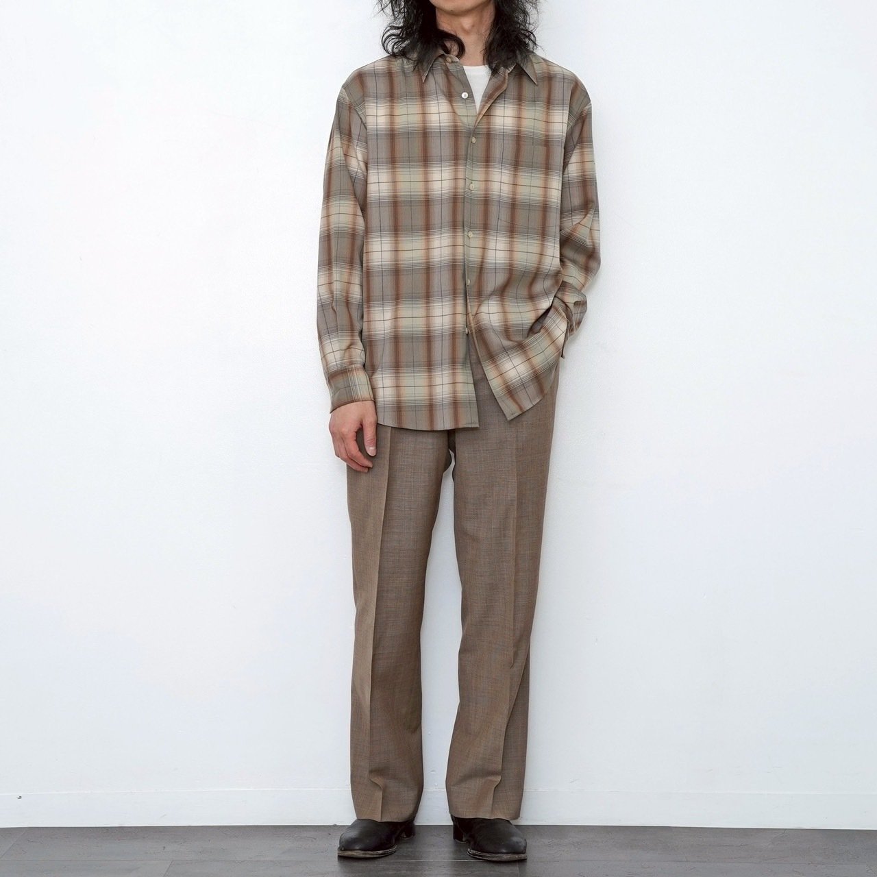 オーラリーのウールチェックシャツ。【 2025 S/S】【AURALEE