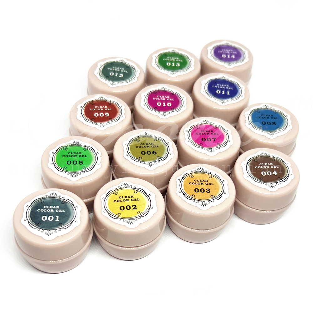 サロン専用 クリアカラージェル 全14色 透明系 ツヤ感 ニュアンス