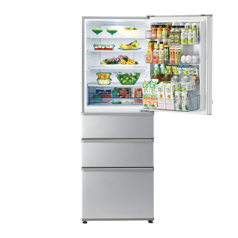 AQUA 3ドアホワイト冷凍冷蔵庫 AQR-261B(S) 264リットル AQUA、天面に