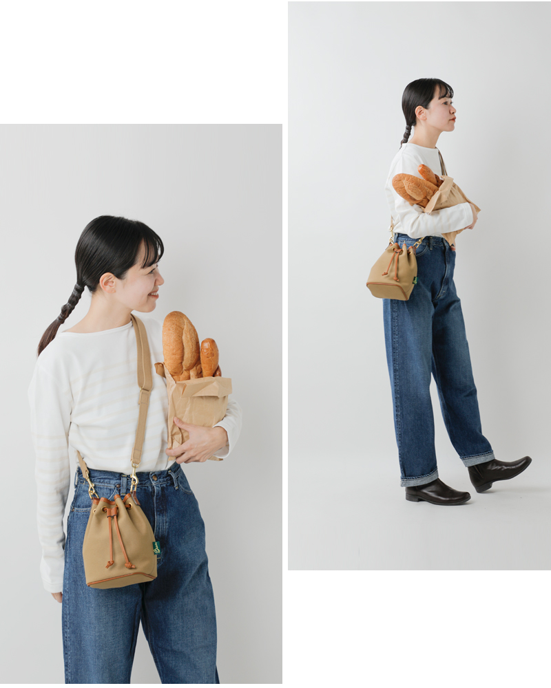 Brady ブレディ ツイル 2way 巾着型 ショルダー バッグ “ELY” ely-fn