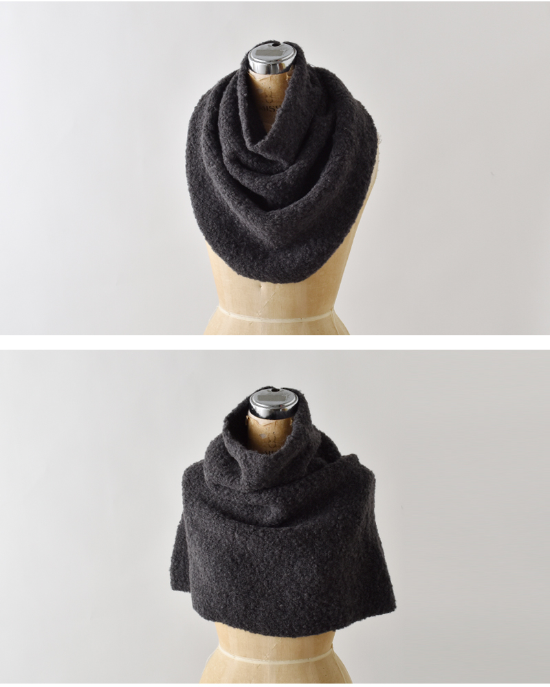 evam eva エヴァムエヴァ アルパカ ウール スヌード e253g182