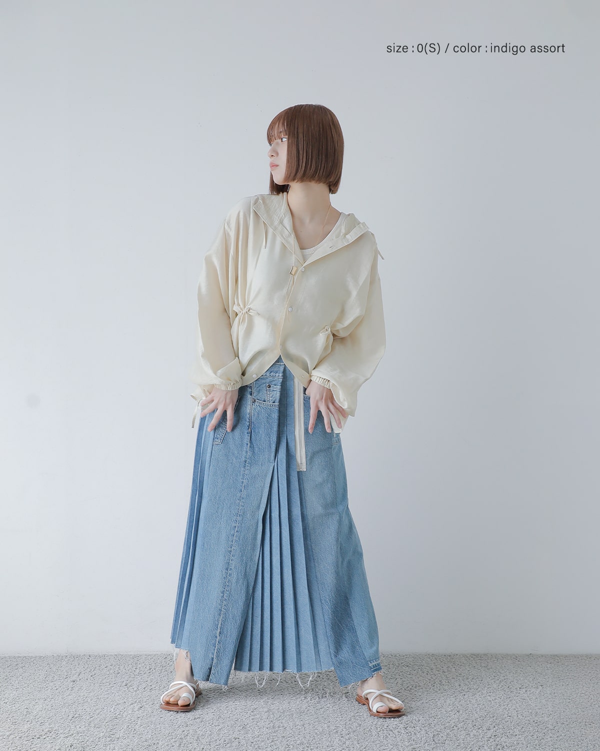 KURO クロ リメイク デニム プリーツ スカート “REMAKE DENIM MARK VI