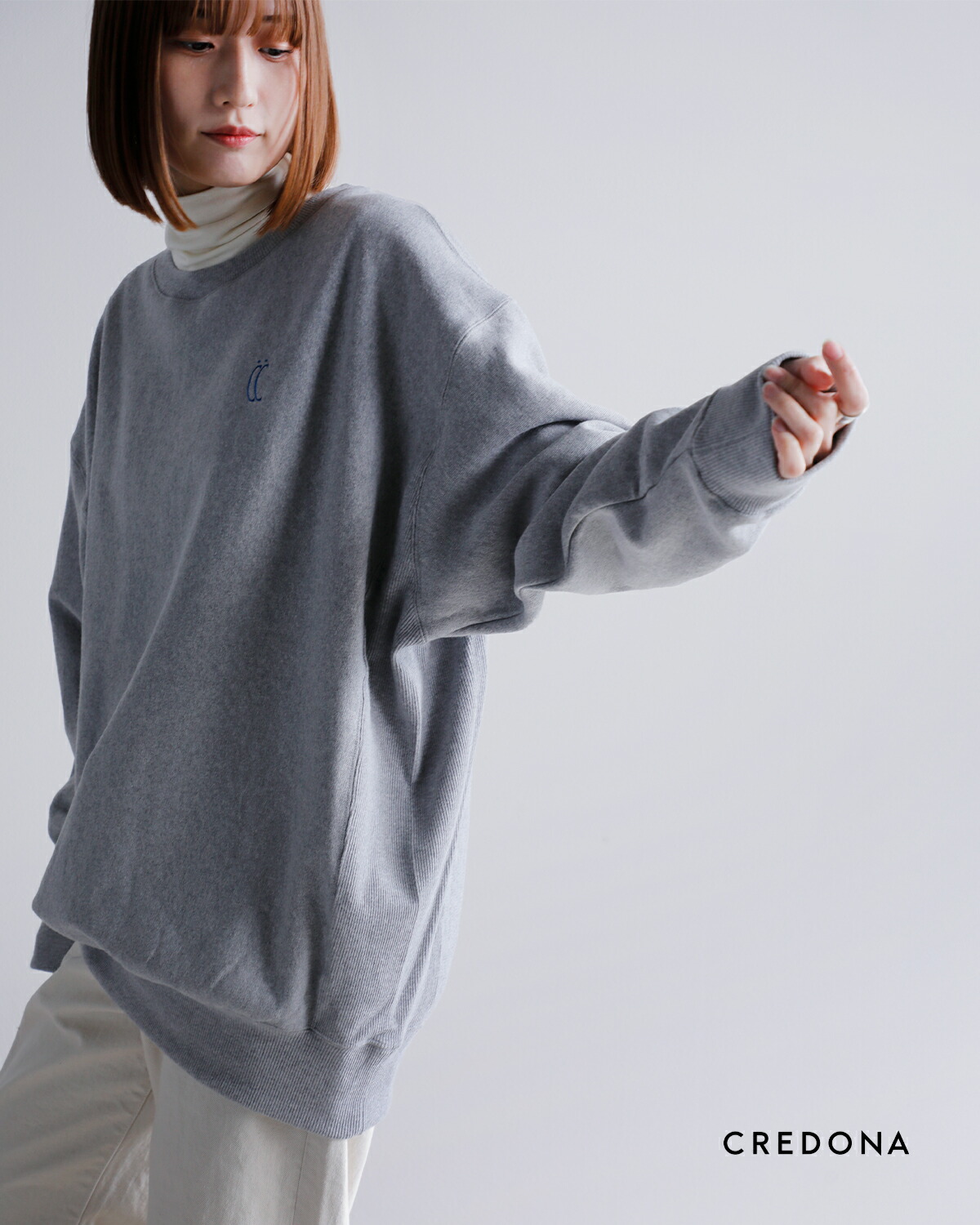 40%OFF】CREDONA クレドナ オーガニックコットン ポイント スウェット