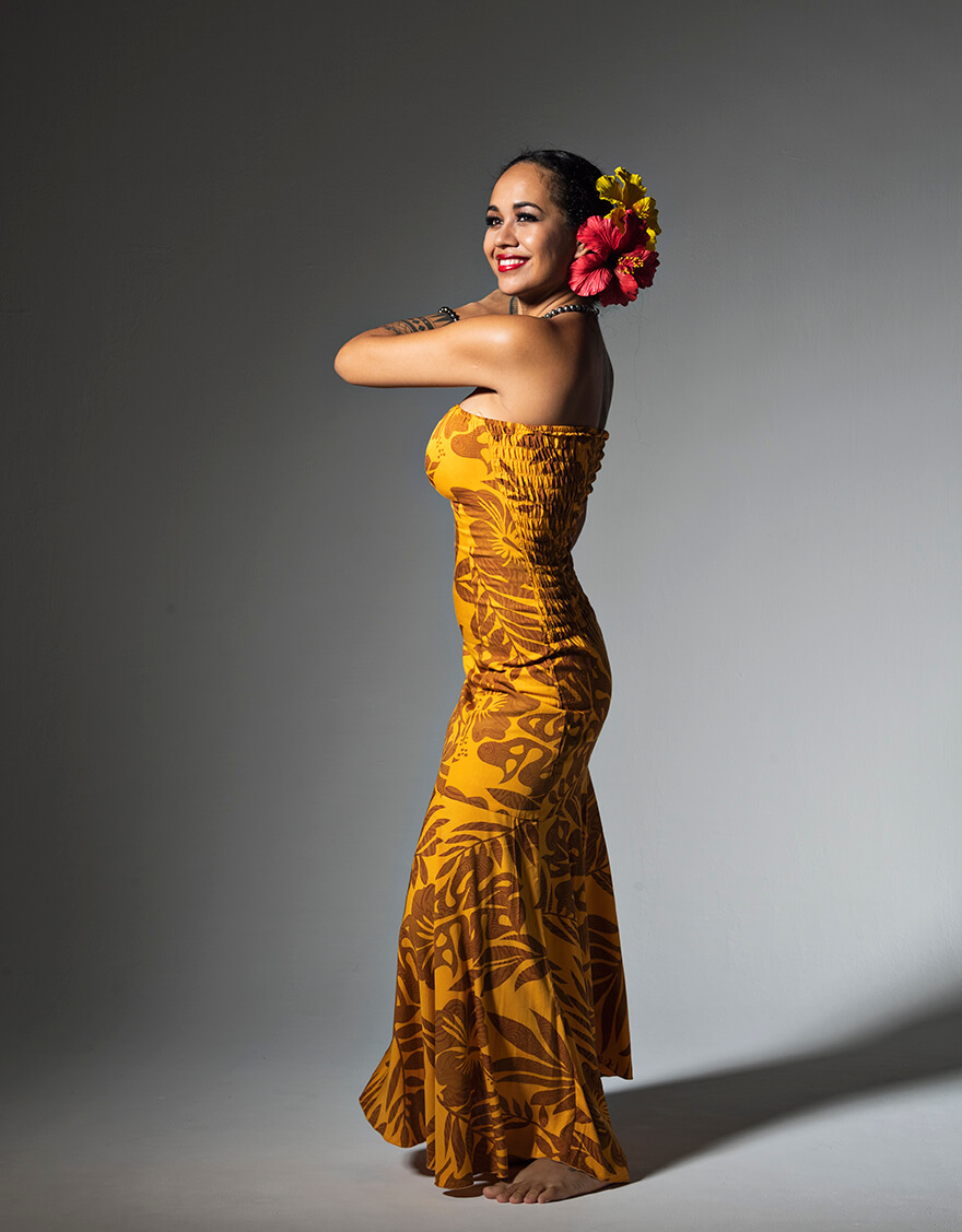 マーメイドドレス（トロピカル）マスタード – 【公式】フラダンス衣装