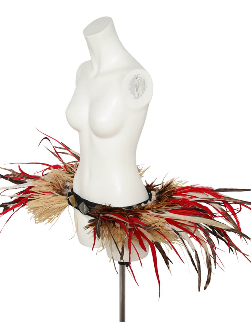 モレ・フェザーヒップベルト (レッド×ナチュラル) – 【公式