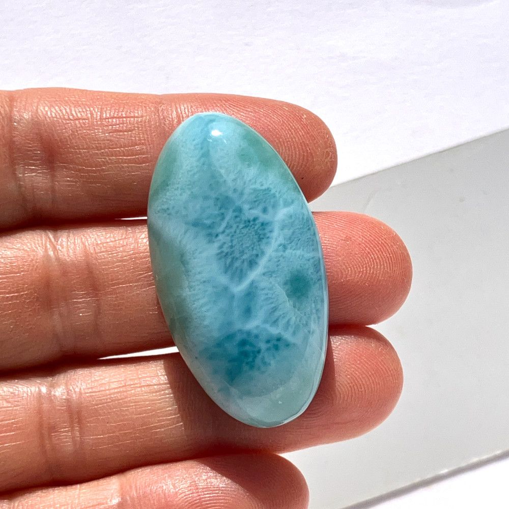 ラリマー[575] 39x21mm 77Cts ルース / 天然石ルース | Attic Natura