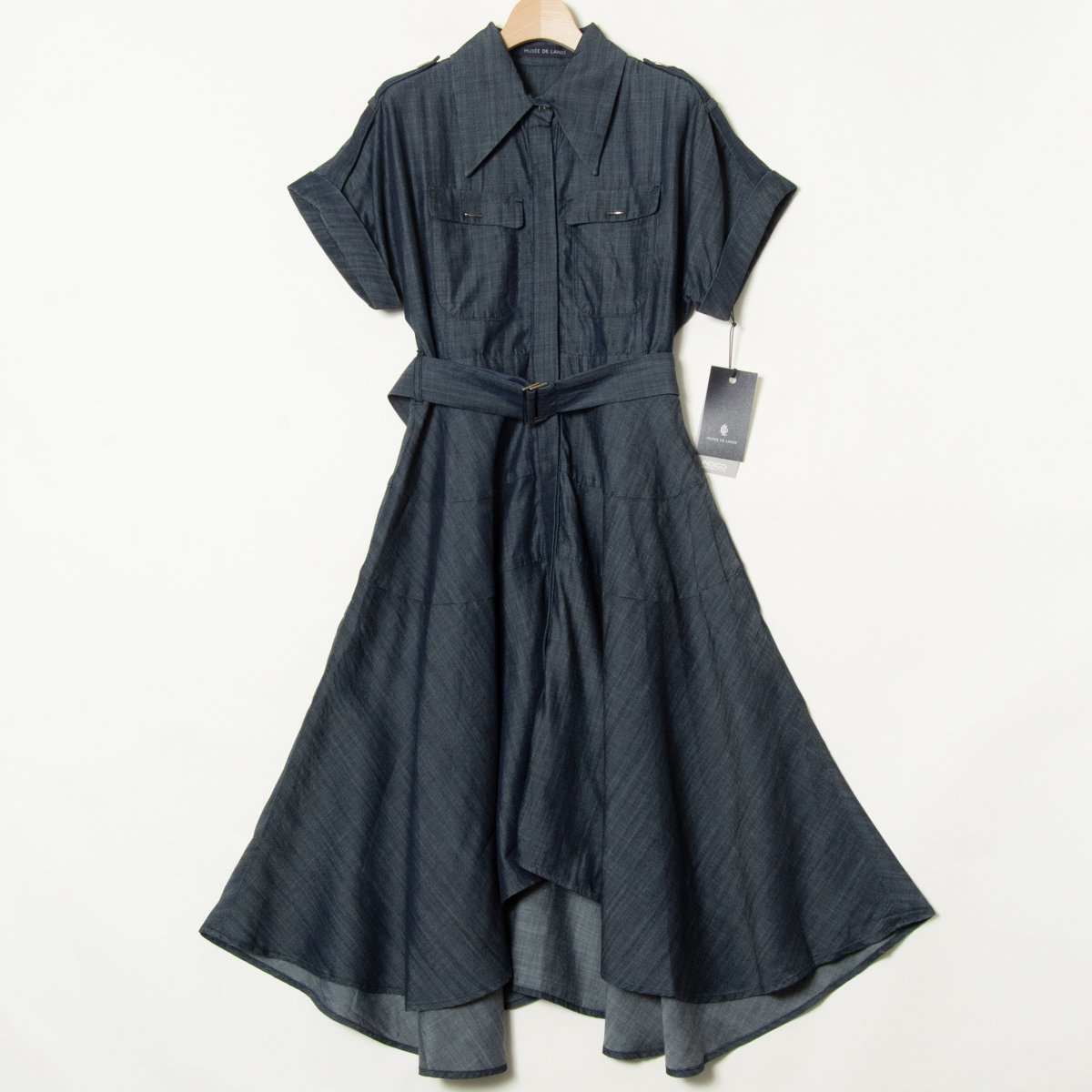 パラスパレス 花柄 リネン フレアキュロット 秋色 パラスパレス 花柄