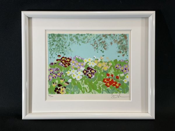 真作□シルクスクリーン□イーダ・ヴァリッキオ EDA Varricchio□花