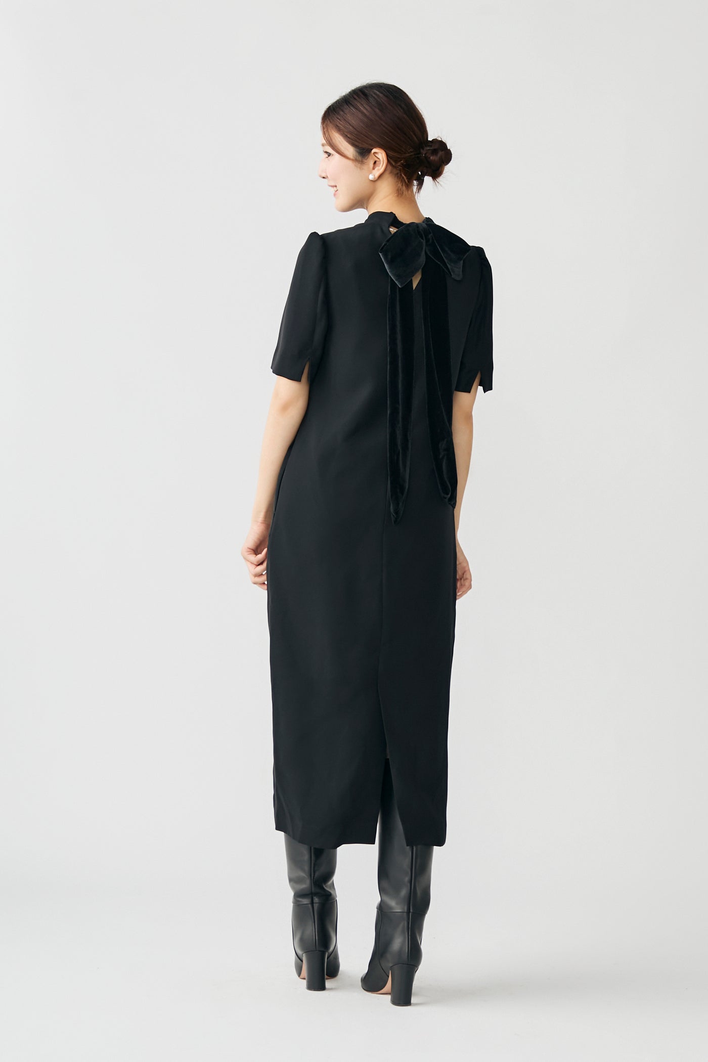 3pattern ribbon dress(Black) – Audire