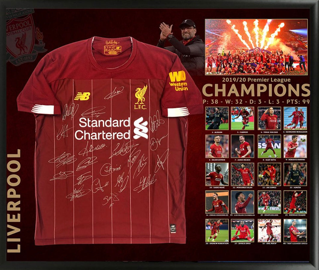 額入り】リバプール 2019-2020 プレミアリーグ 直筆サイン入り 優勝