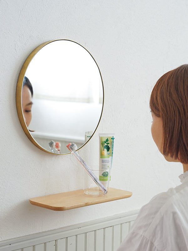 Brass round mirror 320