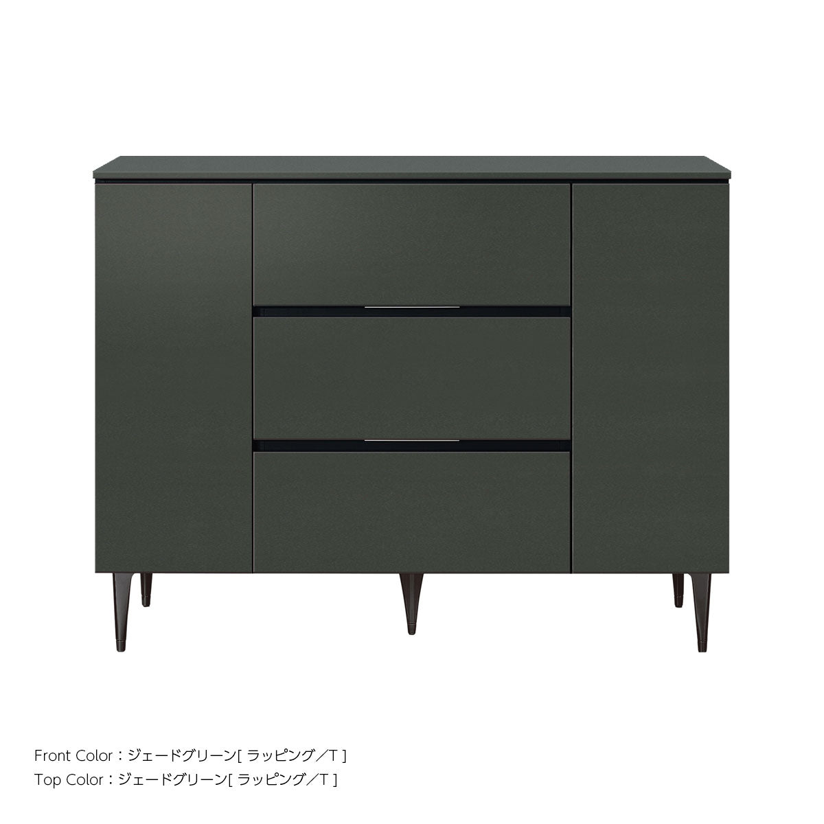 綾野製作所 ゼノノワール 幅80cm 120cm サイドボード 板扉 引出し