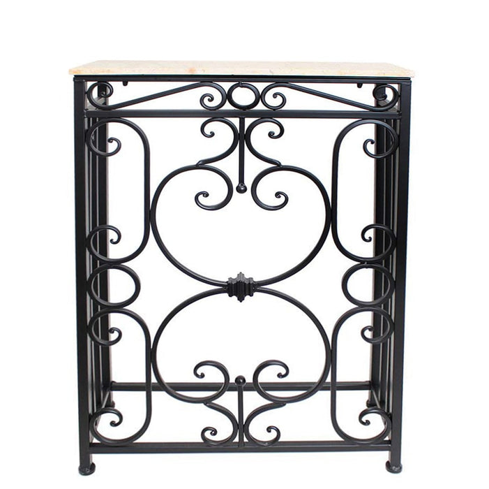 コンソールテーブル 天板大理石 W62cm ロートアイアン | ホーム