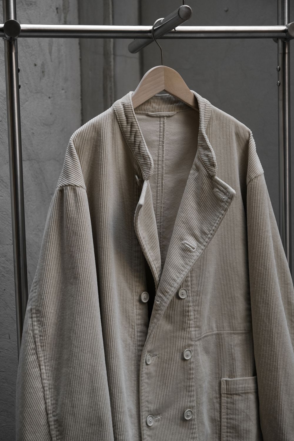 ポータークラシック コーデュロイ スタンドカラー フレンチダブル