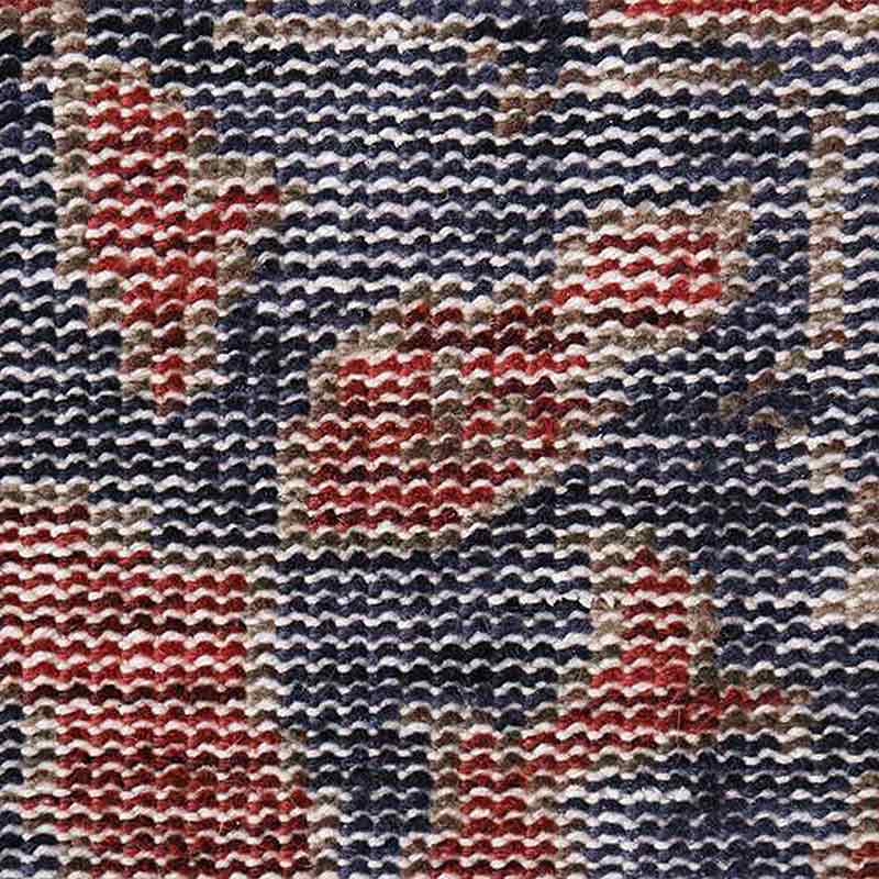 ヴィンテージ風ラグ ウール100％の赤い絨毯 [DP01ダークレッド] | ボー