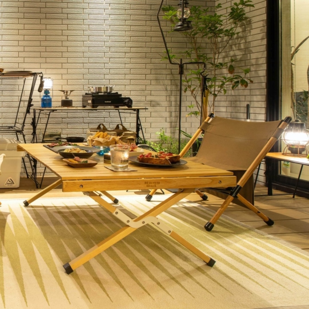 Hang Out キャンプ ウッド ロールテーブル ル アペロウッドテーブル