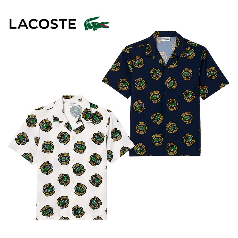 LACOSTE ウルトラドライオープンネック総柄シャツ 24SS CH7568-99