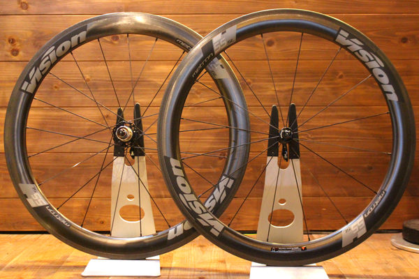 Vision metron55SLリムブレーキ用クリンチャーカーボンホイール前後