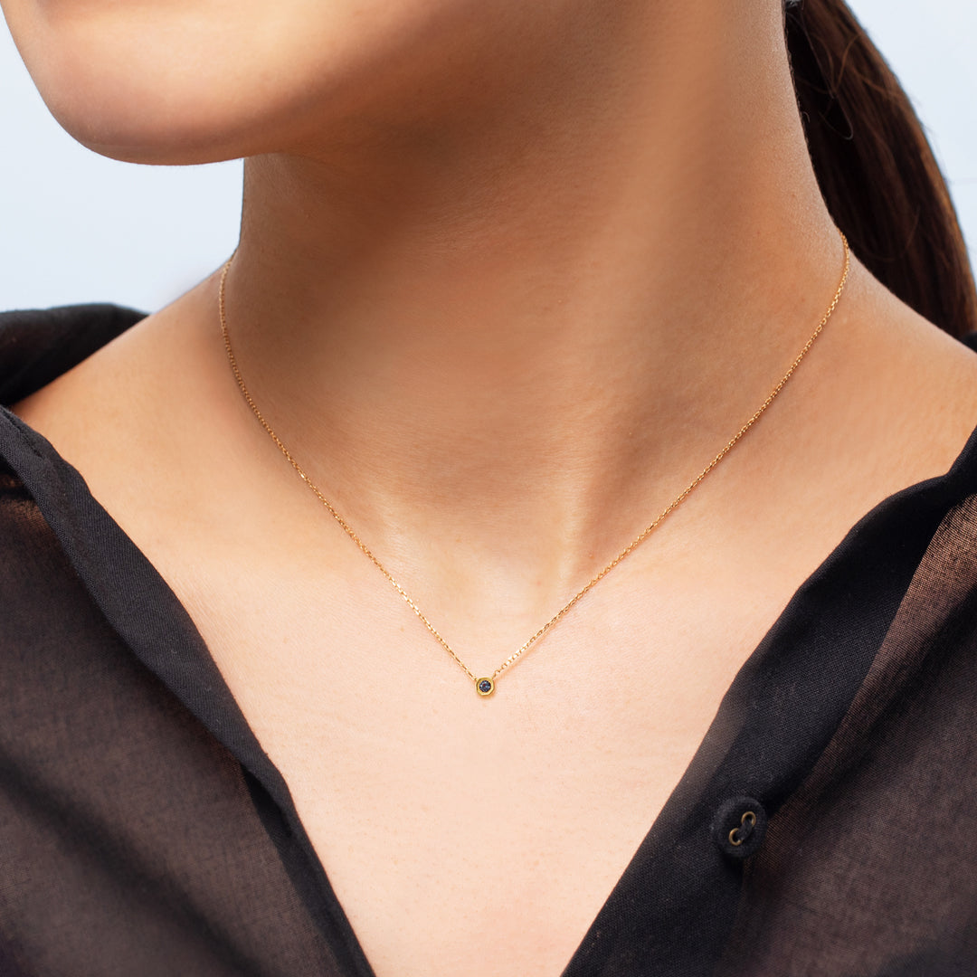 ビズー公式】ベキリー ブルー ガーネット K18(18金) ネックレス アン