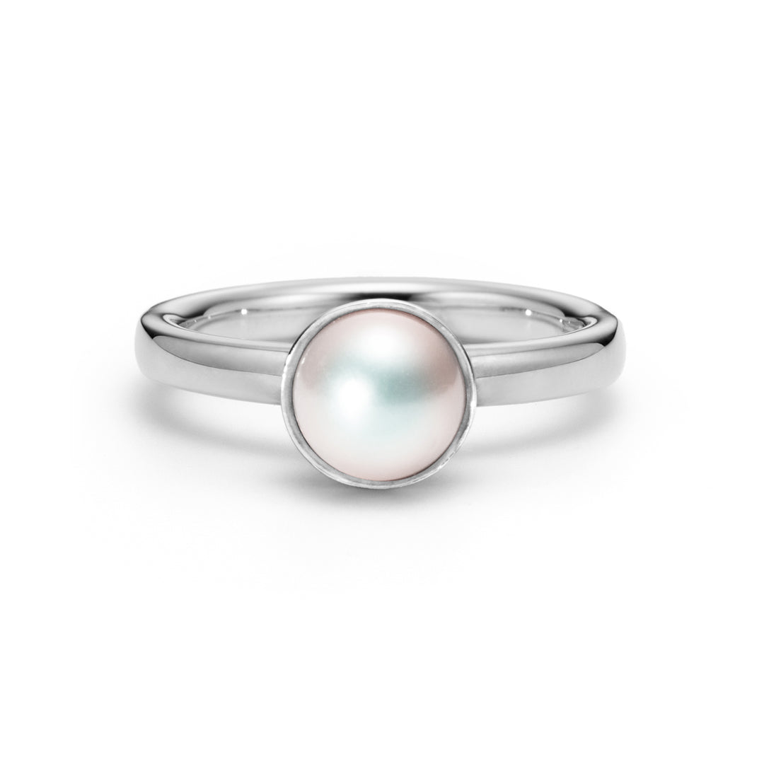 ビズー公式】アコヤ真珠 パール 伊勢志摩産 Pt900 K18(18金) YGリング