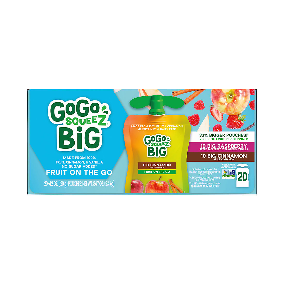 GoGo SqueeZ Big Variety Pack Pouches, 20 pk. | BJ's Wholesale Club